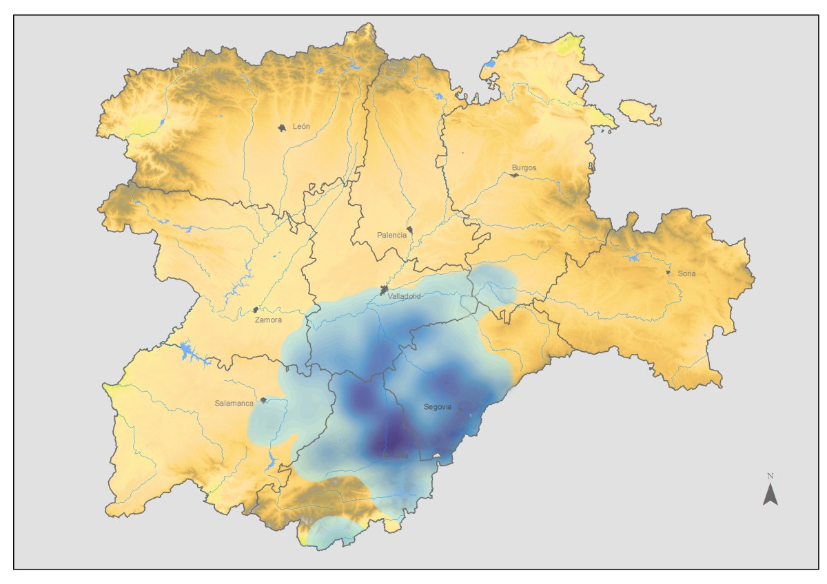 Mapa+del+águilar+real+en+Castilla+y+León